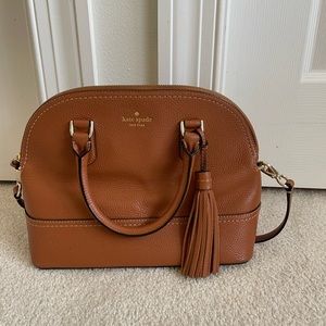 Kate Spade New York camel leather mid-sized crossbody or handbag